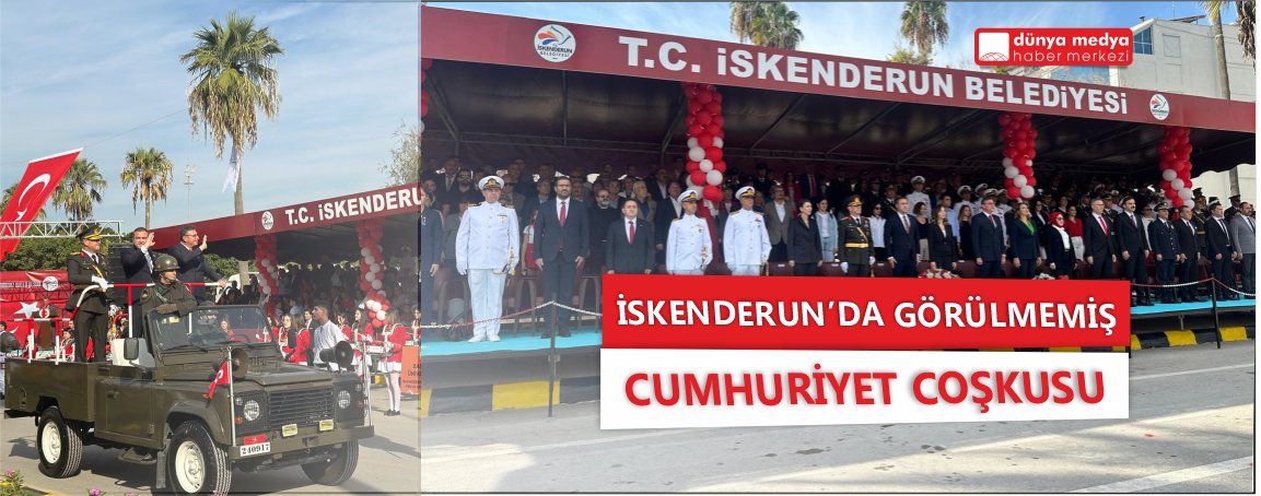 İSKENDERUN’DA GÖRÜLMEMİŞ CUMHURİYET COŞKUSU