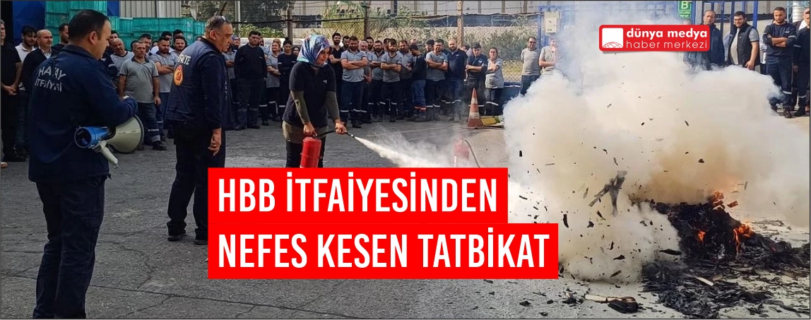 Hatay Büyükşehir Belediyesi’nden Şampiyon Filtre Fabrikası’nda Yangın Tatbikatı